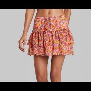 Floral mini skirt